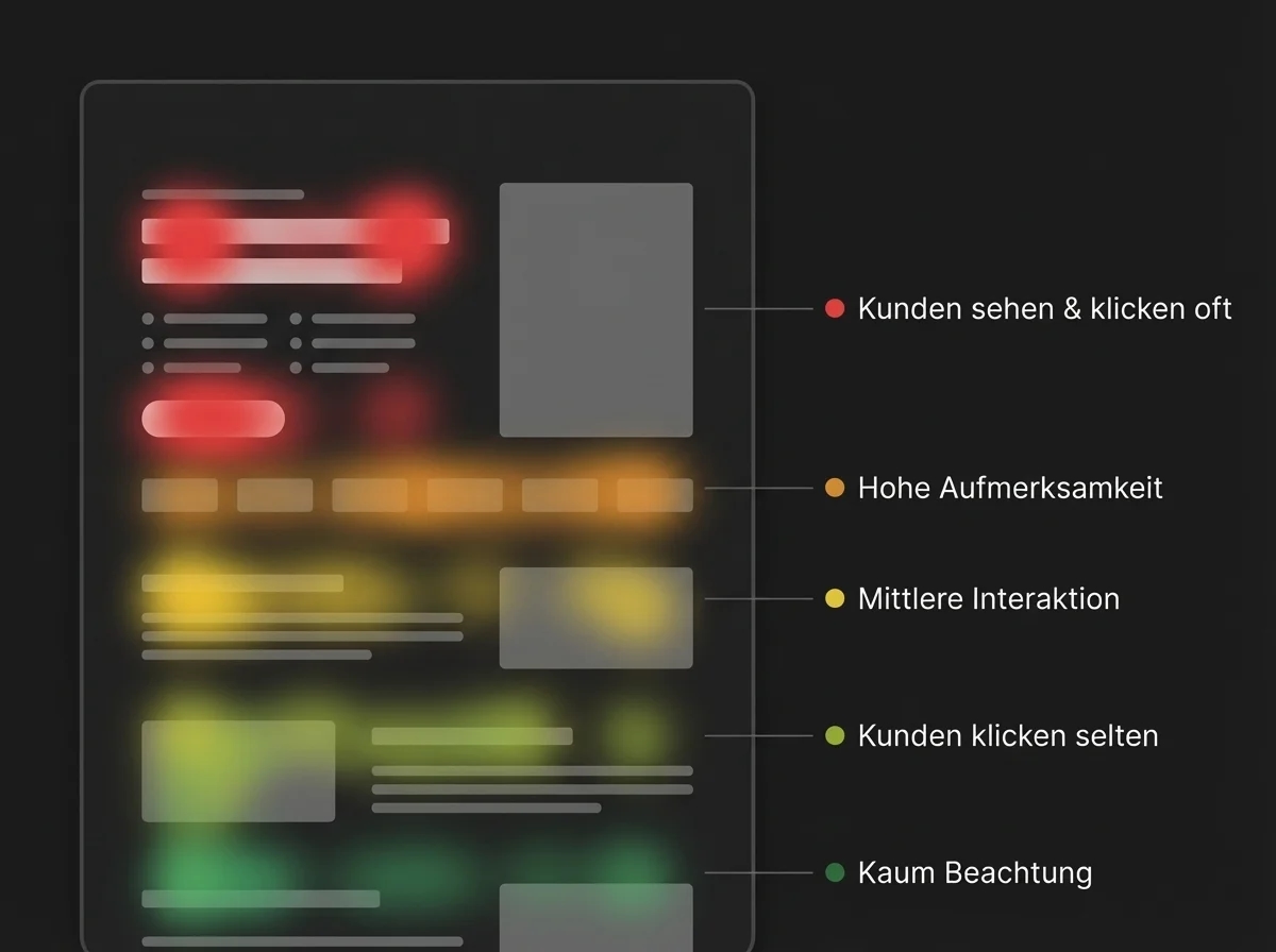 Heatmap-Übersicht und Nutzerverhalten auf der Seite